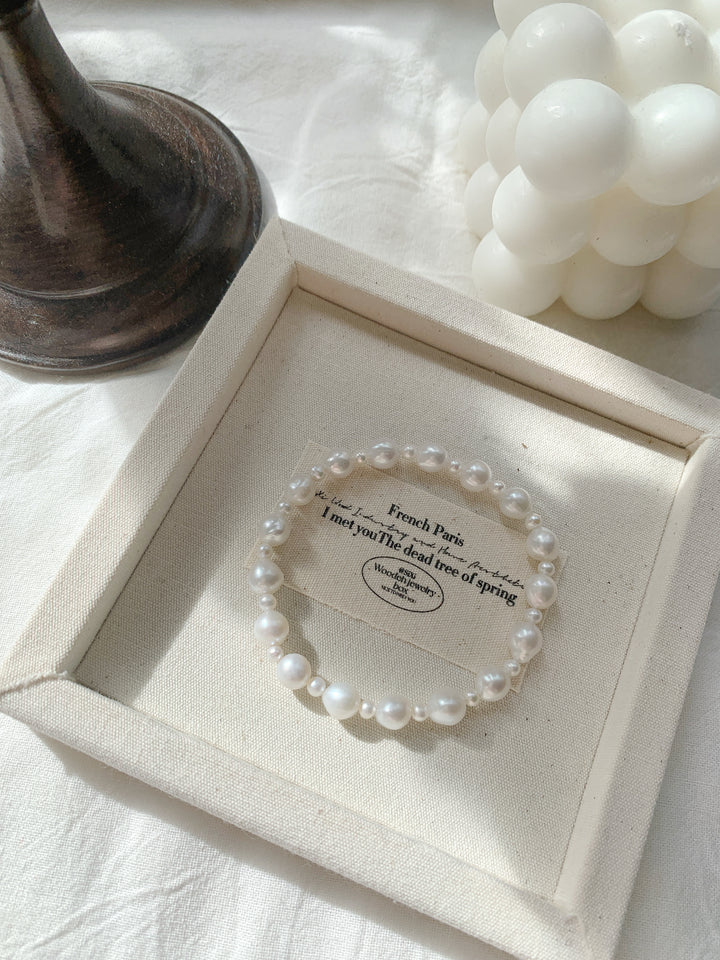 Genuine 6.5-7mm Pearls Elastic Bracelet