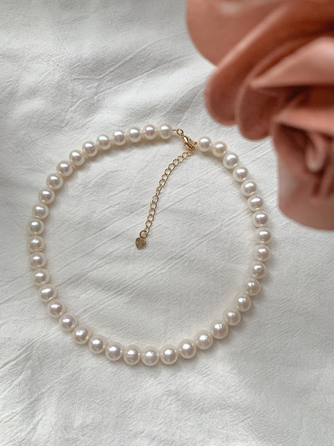 Freshwater Near Round Pearl Choker Necklace