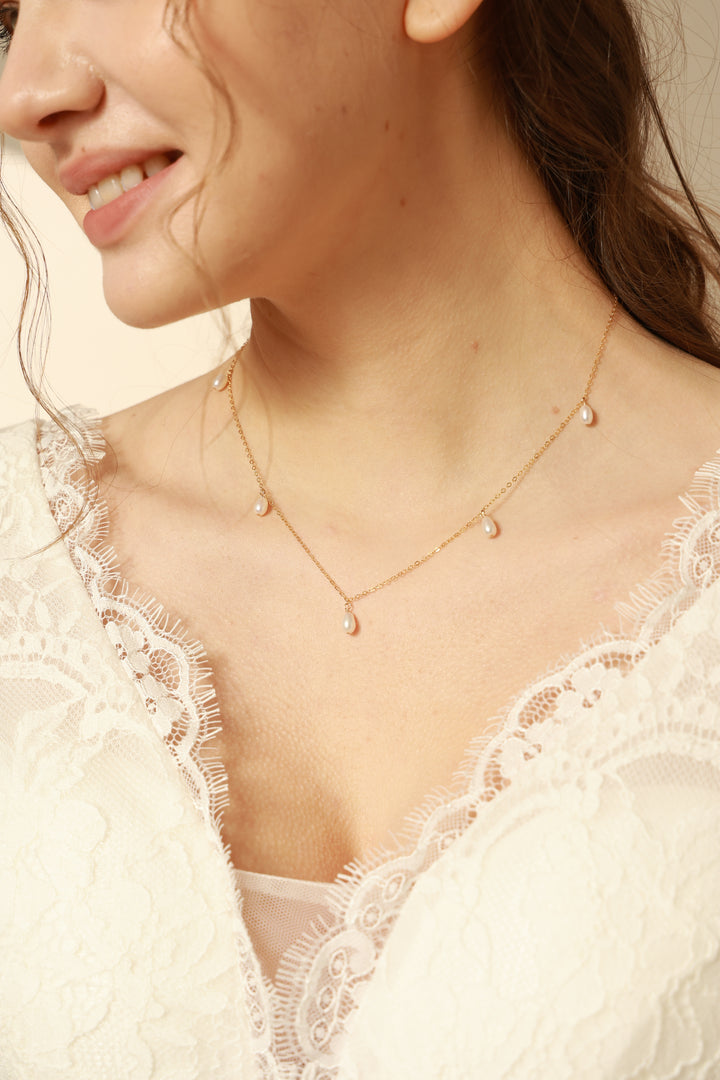 Genuine Seed Pearls Necklace For Women