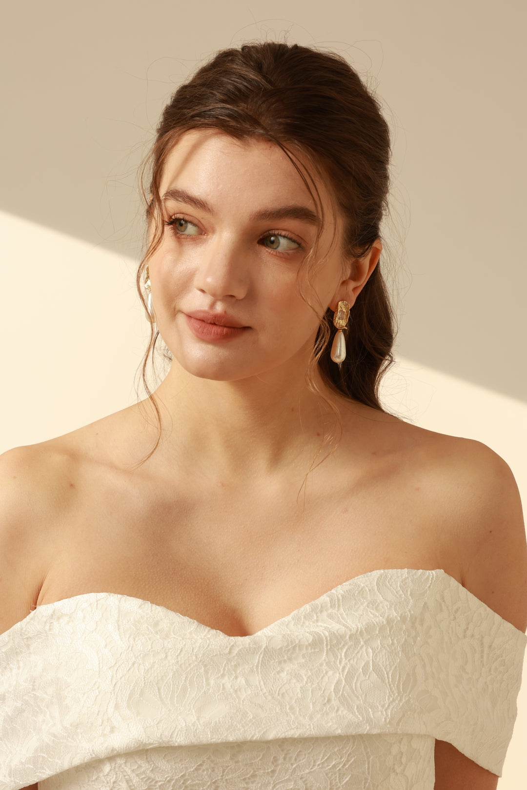 Vintage Style Zircon Pearls Drop Earrings