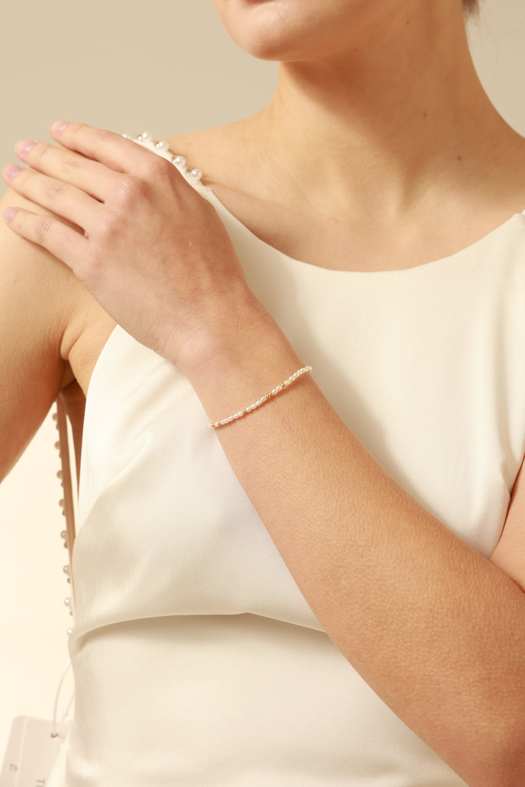 Genuine Tiny Rice Pearls Beaded Bracelet