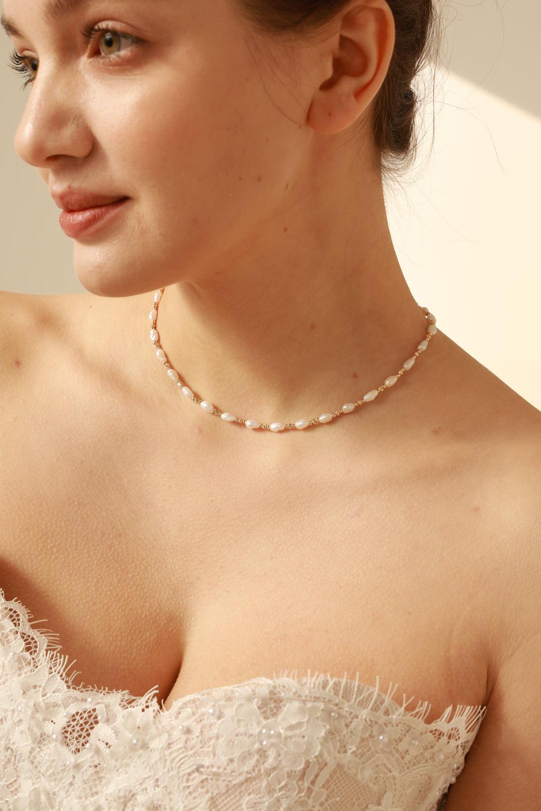 Lucienne Keshi Pearl and Gold Bead Necklace Bracelet Collection