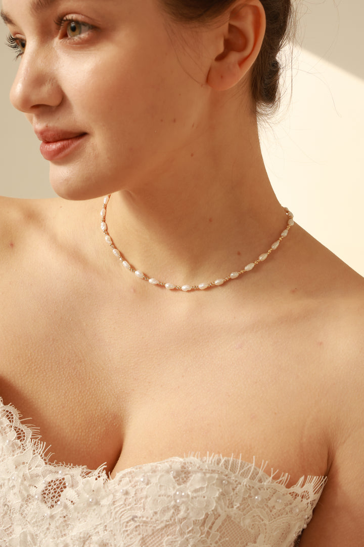 Lucienne Keshi Pearl and Gold Bead Necklace Bracelet Collection