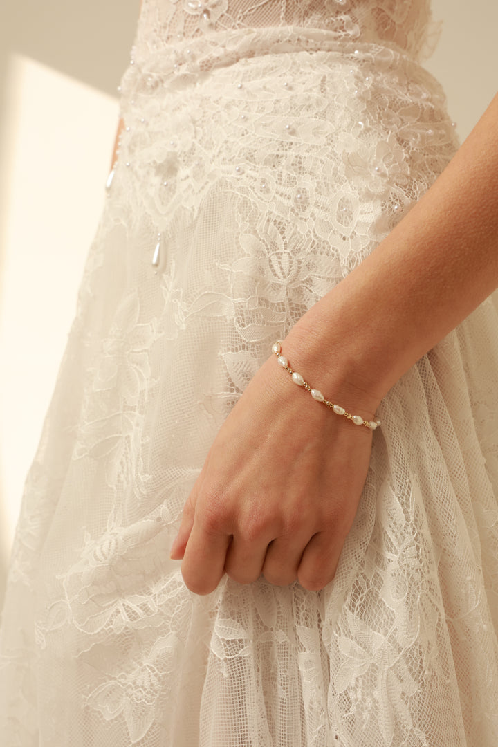 Lucienne Keshi Pearl and Gold Bead Necklace Bracelet Collection