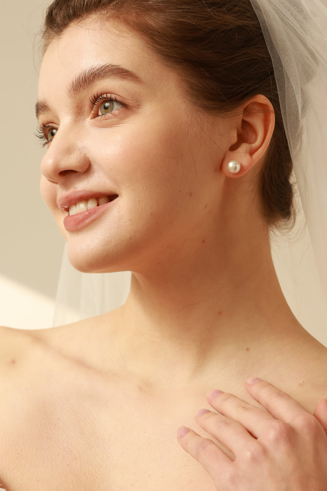 Classic 9-10mm Genuine Pearl Bridesmaids Stud Earrings