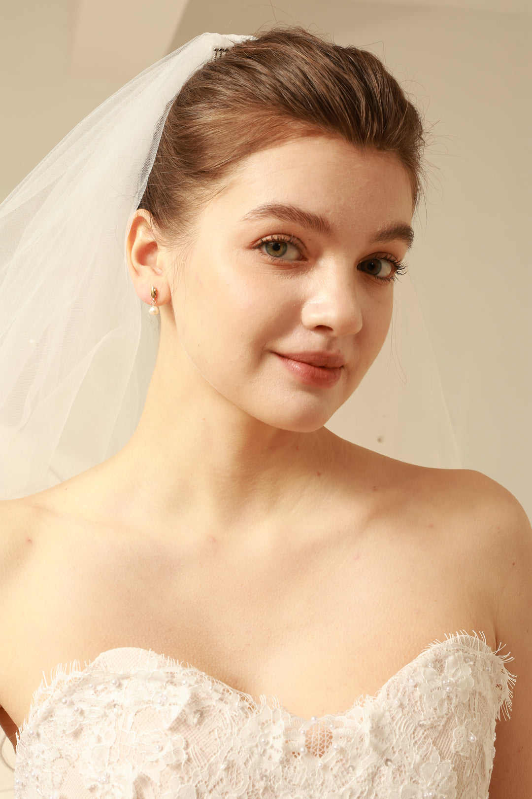 Minimalist Freshwater Pearl Bridesmaids Drop Earrings