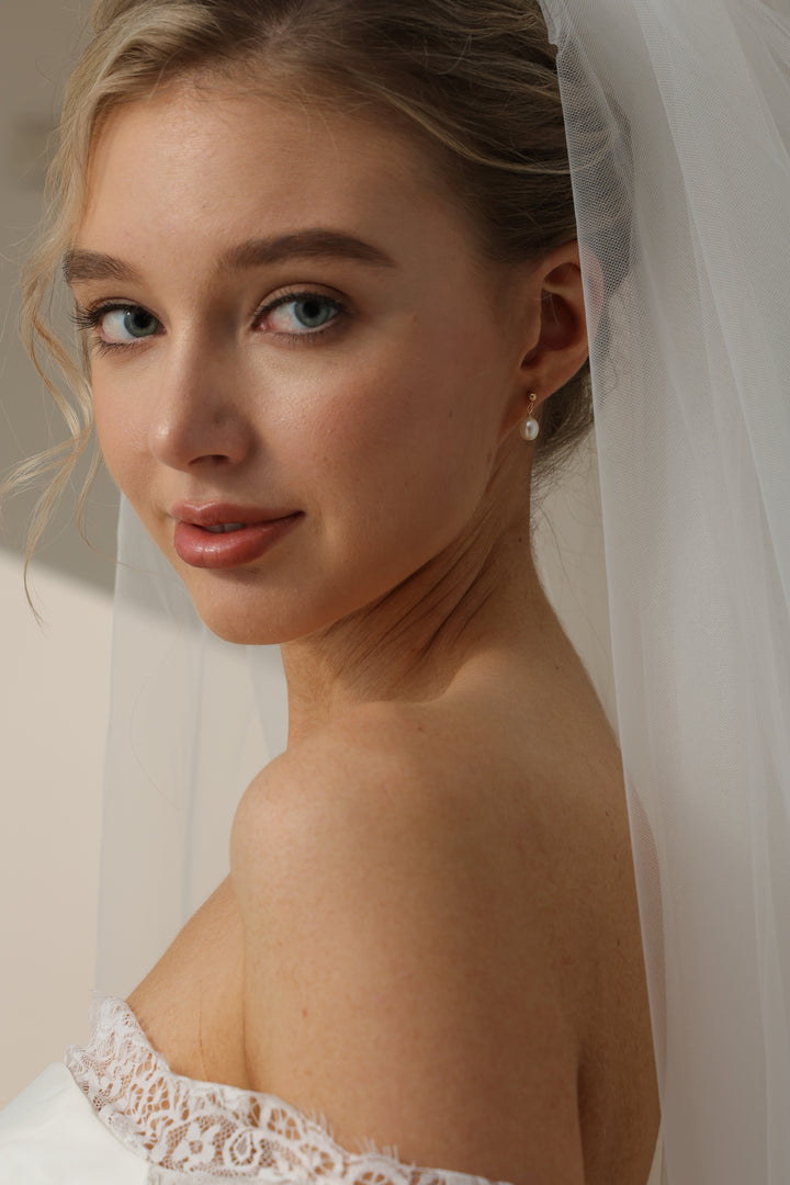 Classic Tiny Rice Pearl Bridesmaids Stud