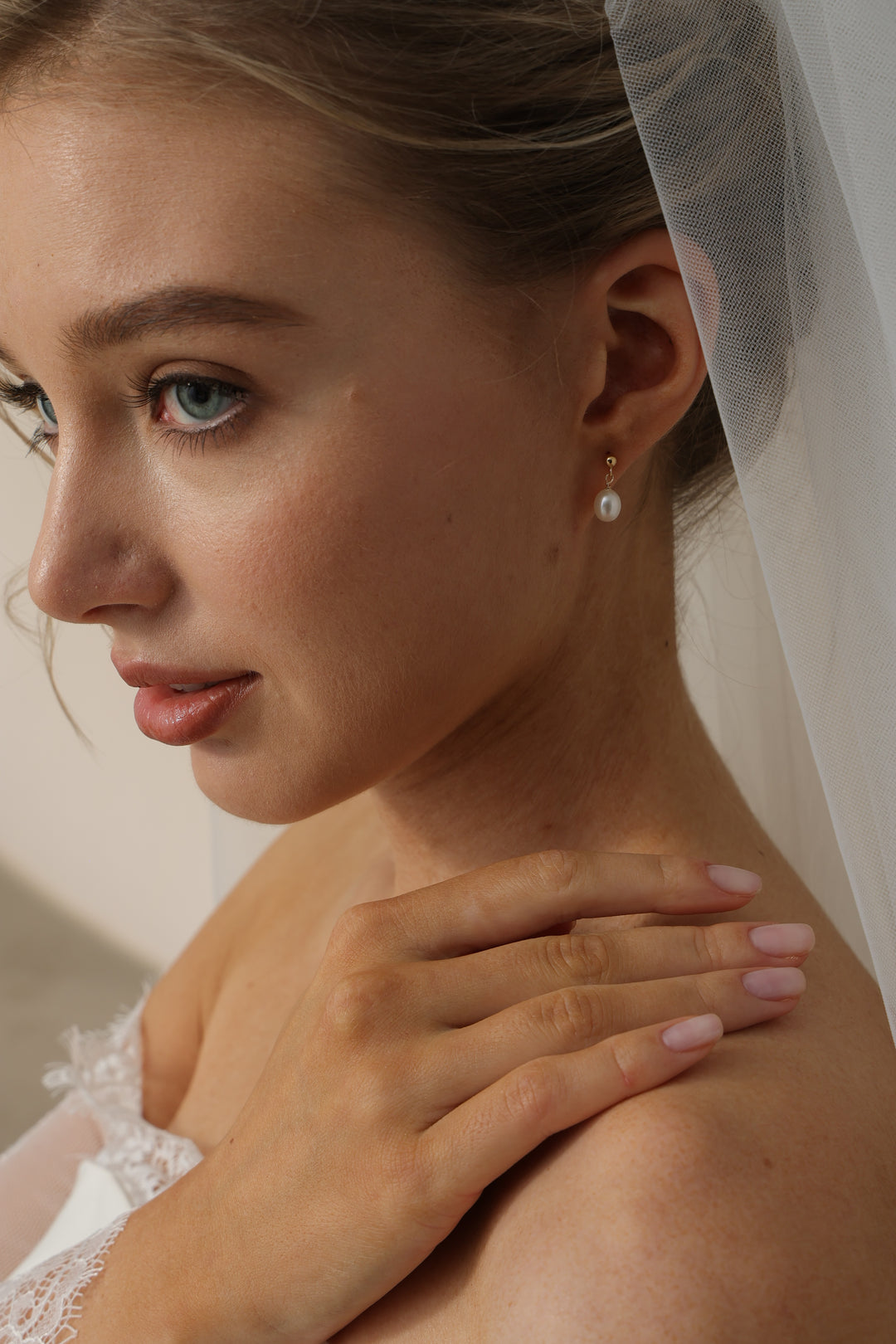 Classic Tiny Rice Pearl Bridesmaids Stud
