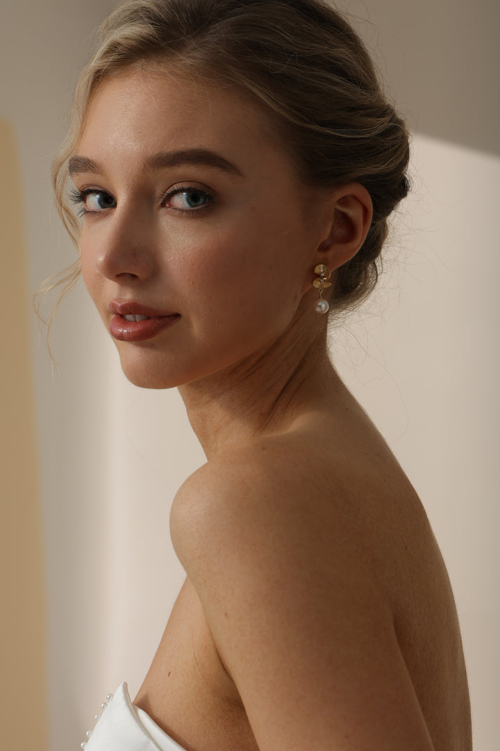 Bridal Pearl Drop Earrings