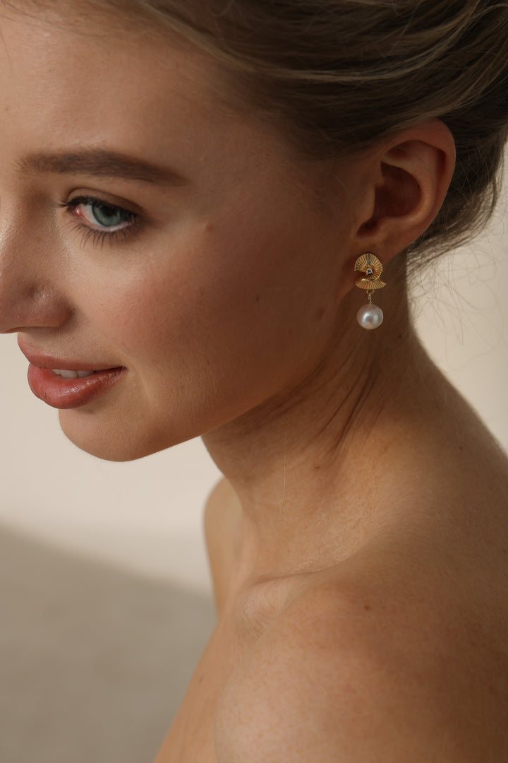 Bridal Pearl Drop Earrings