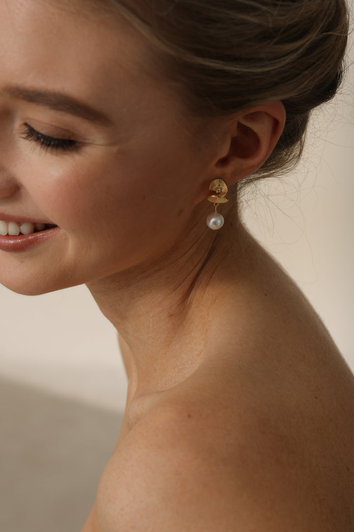 Bridal Pearl Drop Earrings