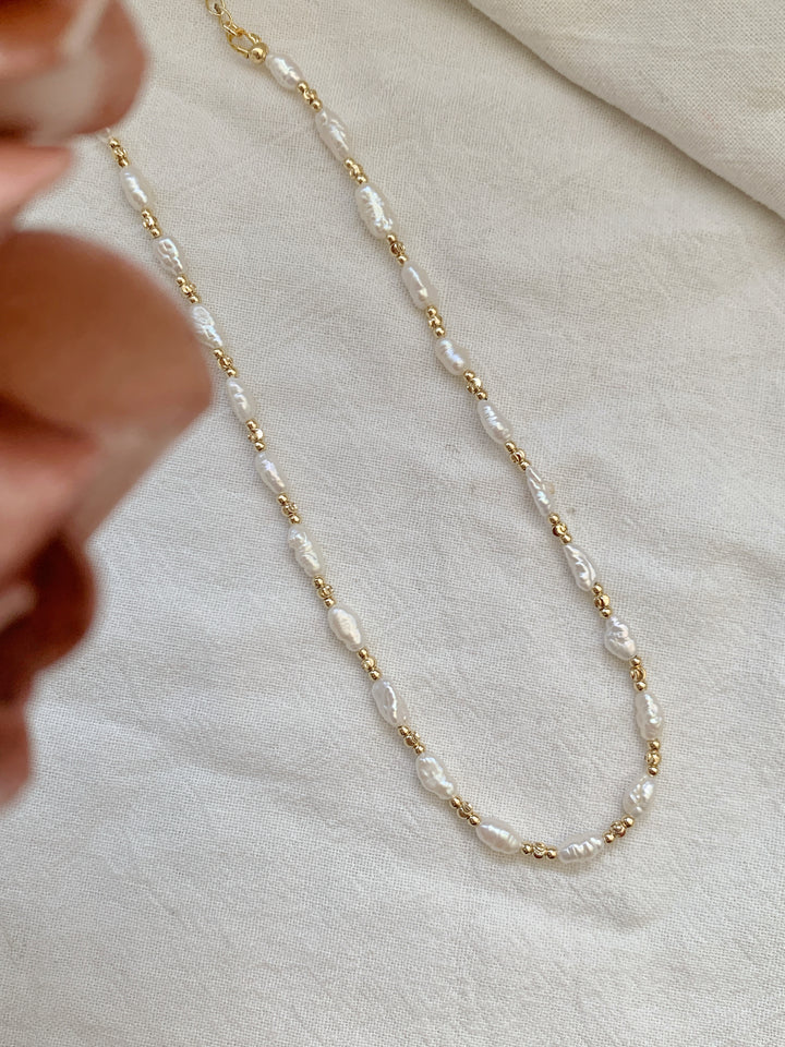 Lucienne Keshi Pearl and Gold Bead Necklace Bracelet Collection