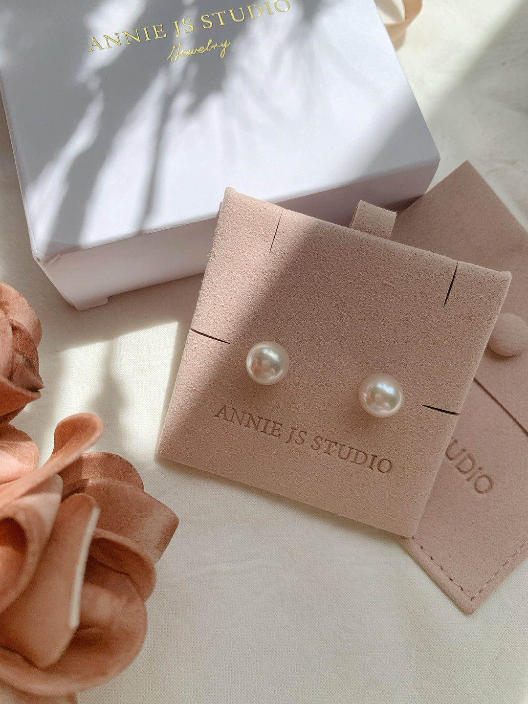 Classic 9-10mm Genuine Pearl Bridesmaids Stud Earrings