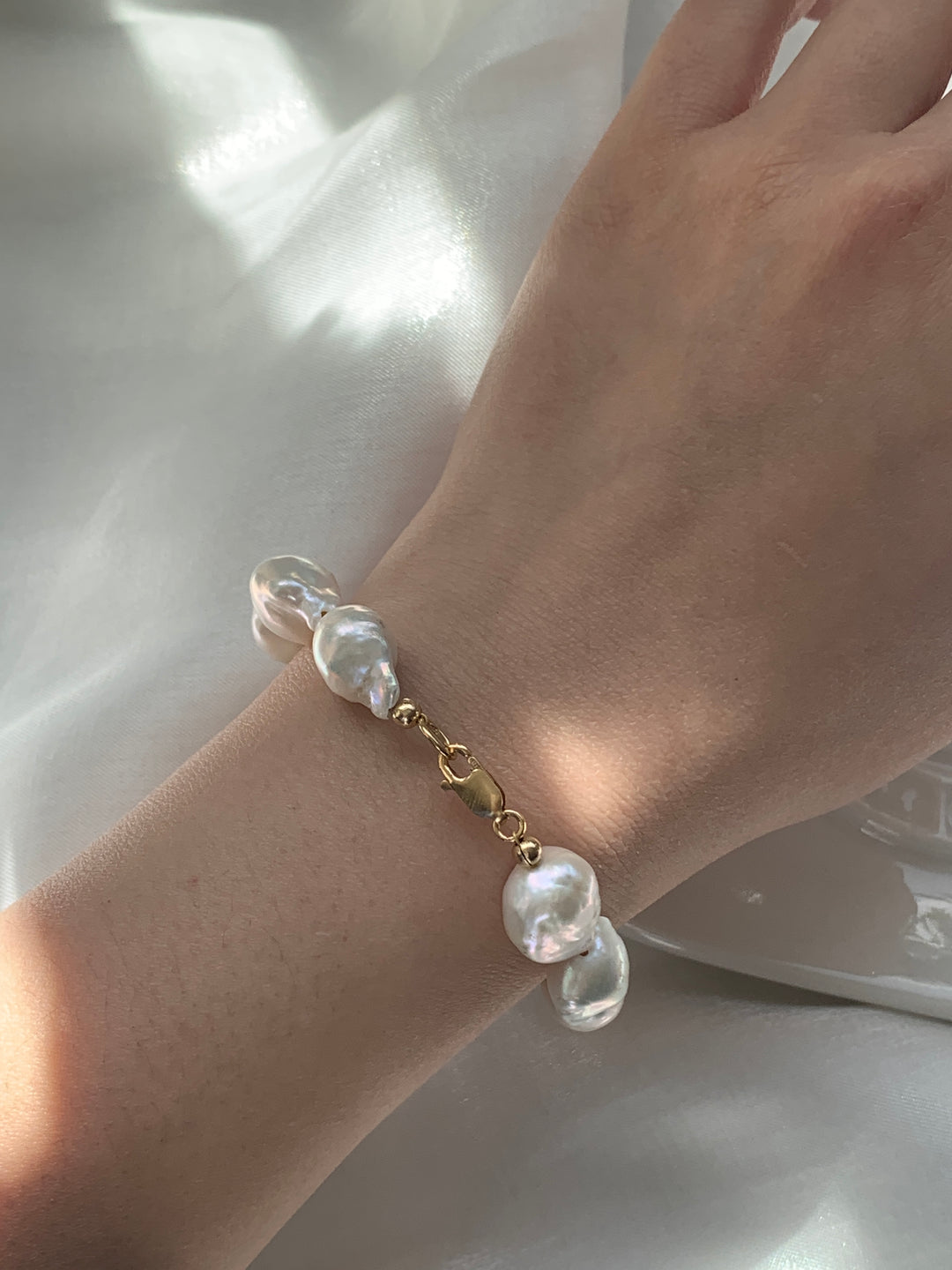Genuine Large Baroque Pearls Bracelet
