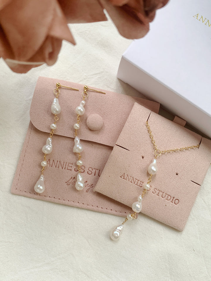 Solène Baroque Pearl Bridal Jewelry Set