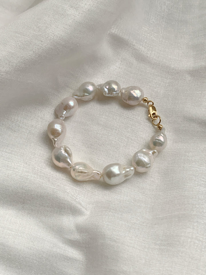Genuine Large Baroque Pearls Bracelet
