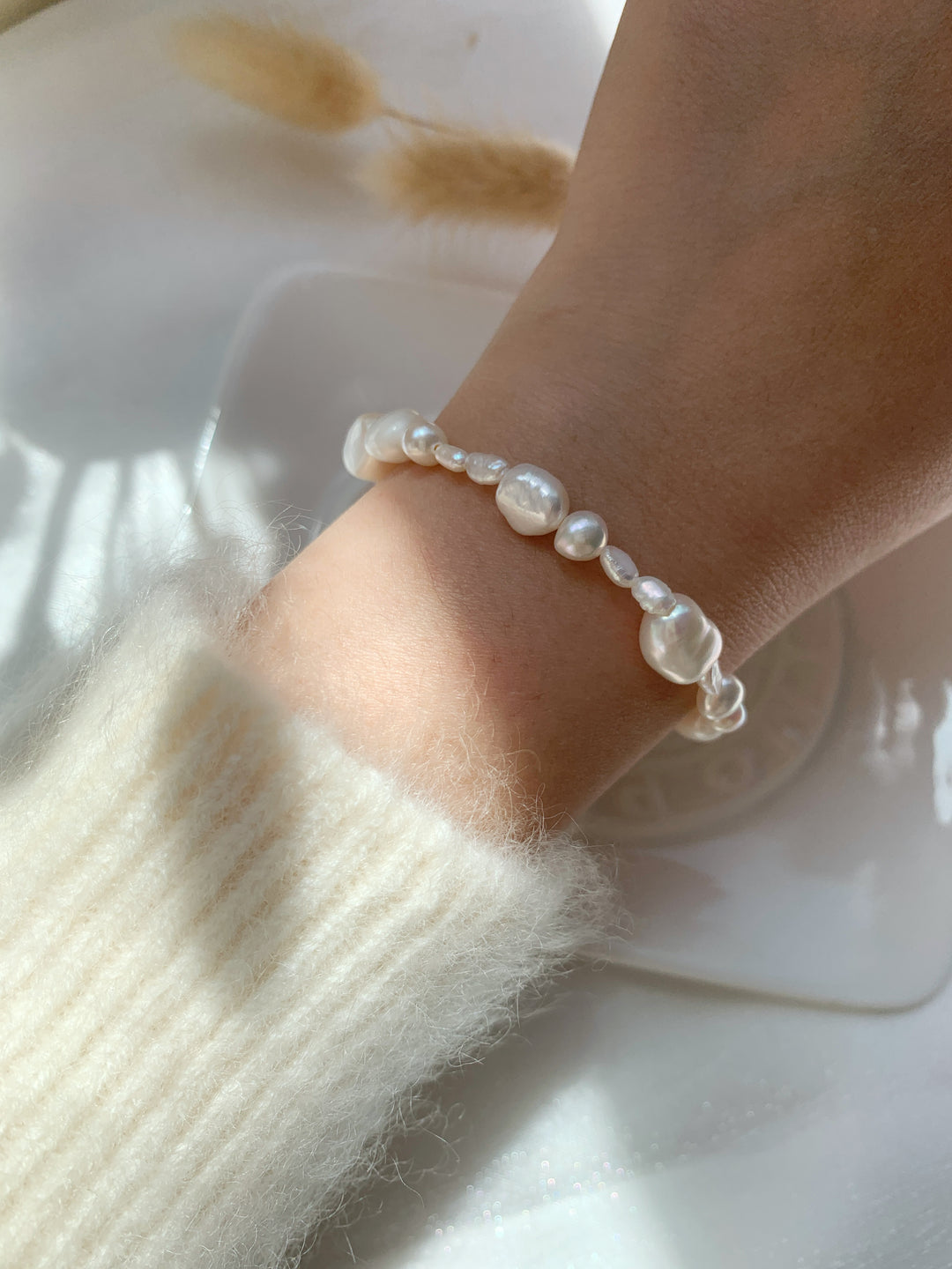 Irregular Baroque Pearl 14K Gold Filled Bracelet