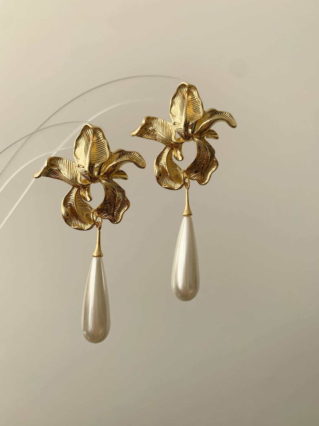 Vintage Dramatic Floral Long Earrings