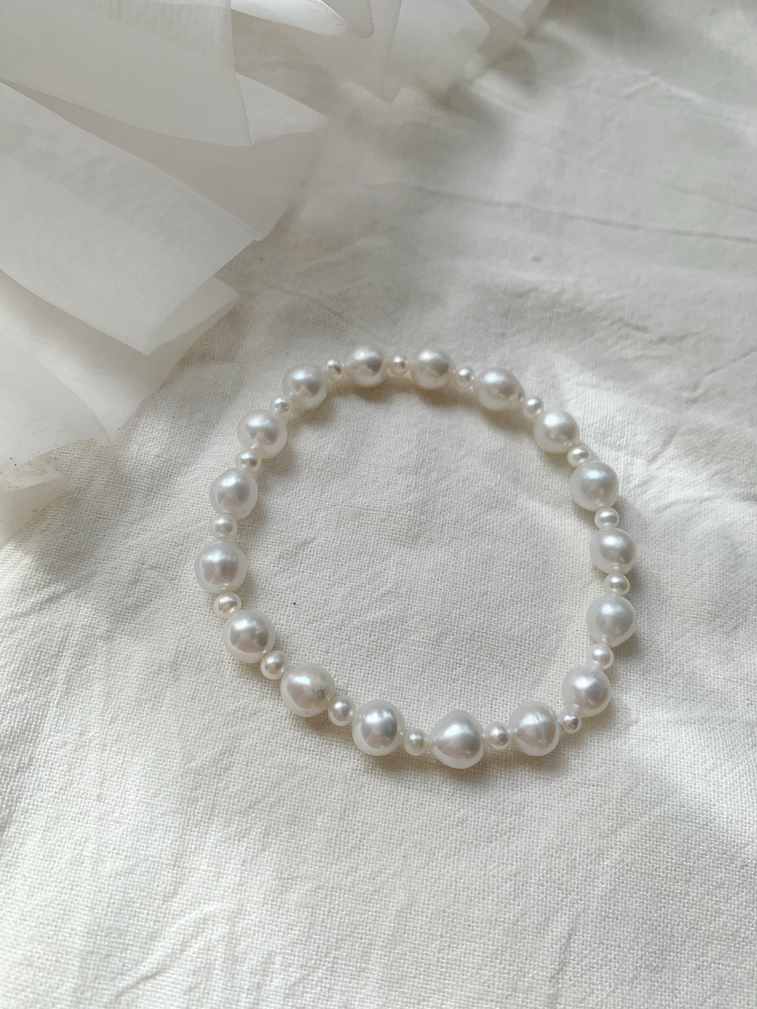 Genuine 6.5-7mm Pearls Elastic Bracelet