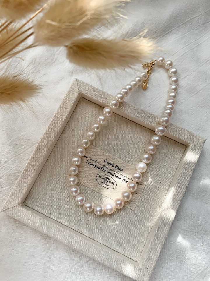 Freshwater Near Round Pearl Choker Necklace