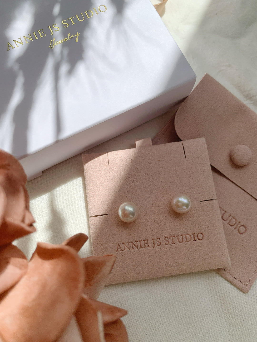 Classic 9-10mm Genuine Pearl Bridesmaids Stud Earrings