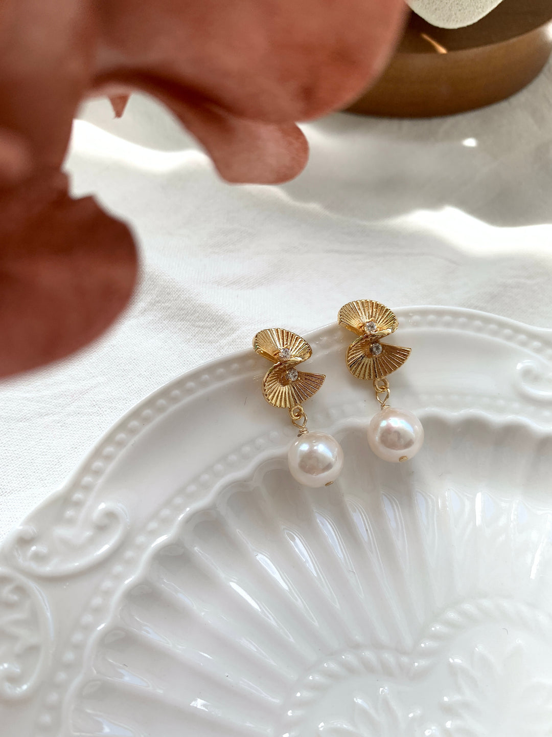 Bridal Pearl Drop Earrings