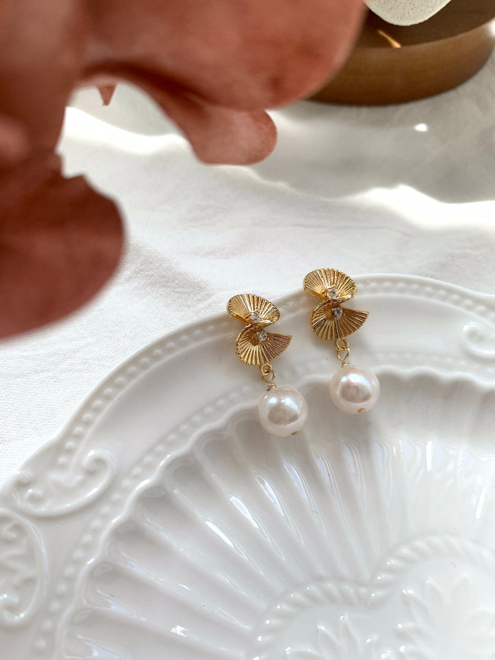 Bridal Pearl Drop Earrings