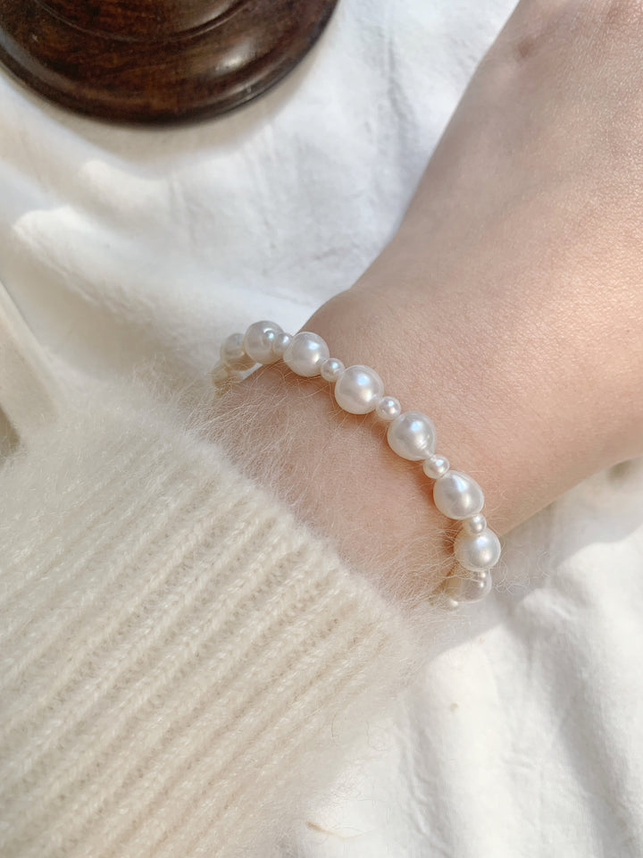Genuine 6.5-7mm Pearls Elastic Bracelet