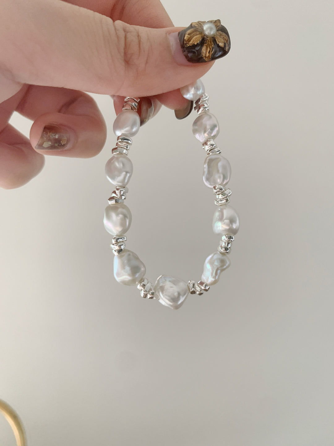 Genuine Baroque Pearls Beaded Bridal Bracelet