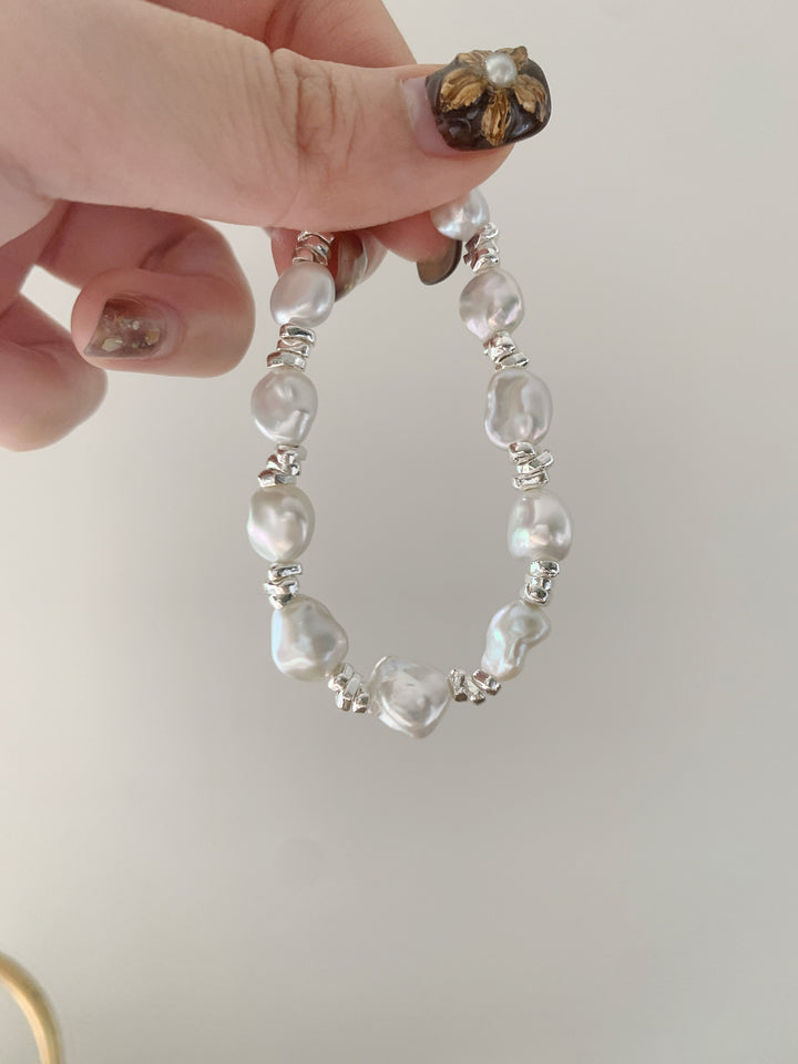 Genuine Baroque Pearls Beaded Bridal Bracelet