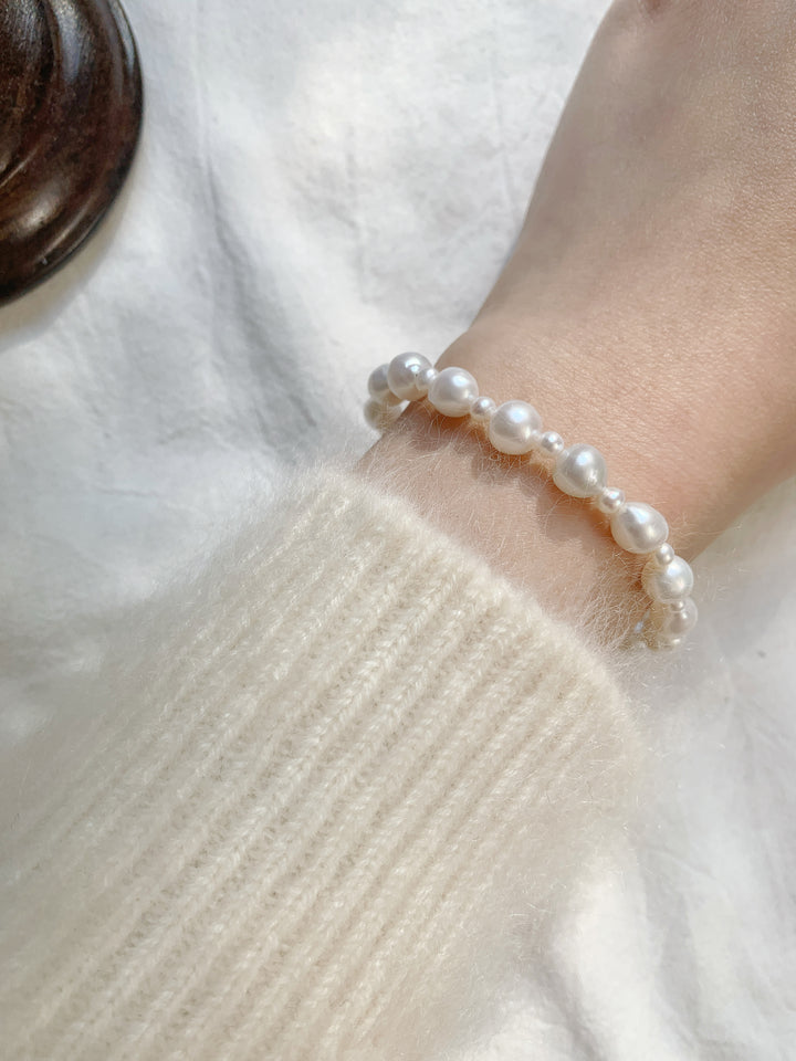 Genuine 6.5-7mm Pearls Elastic Bracelet