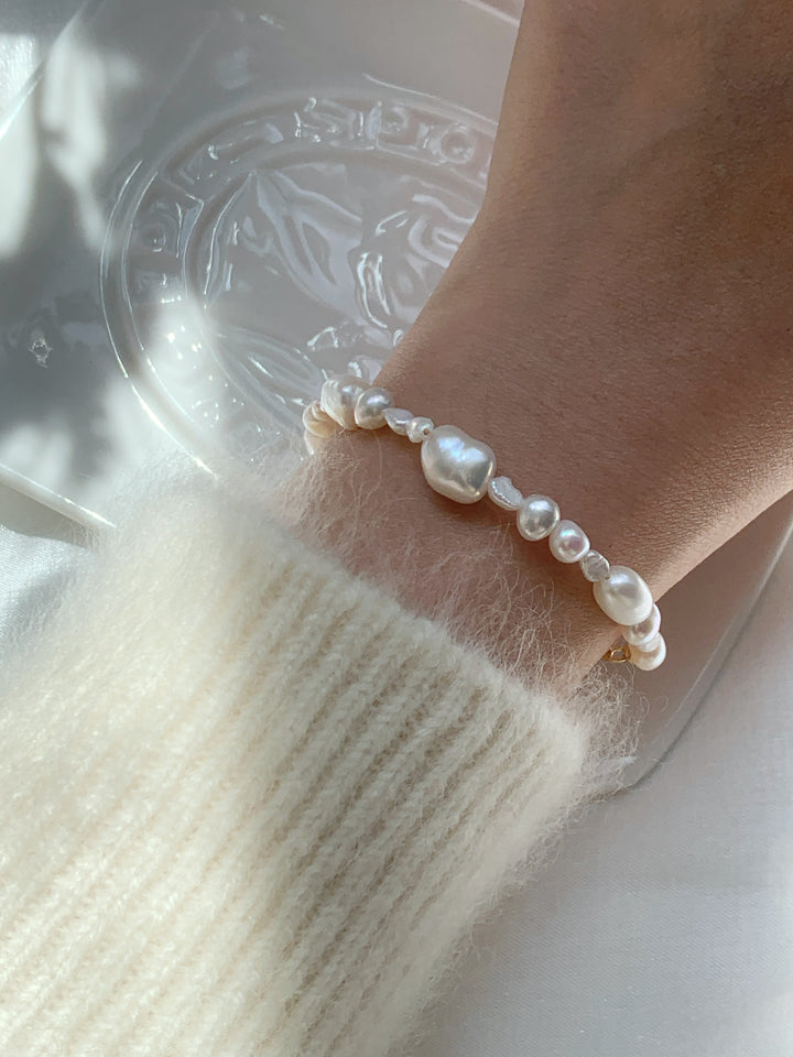 Irregular Baroque Pearl 14K Gold Filled Bracelet