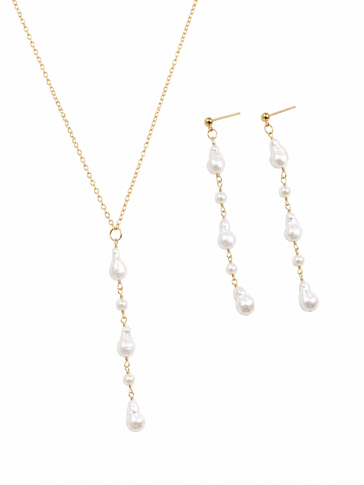 Solène Baroque Pearl Bridal Jewelry Set