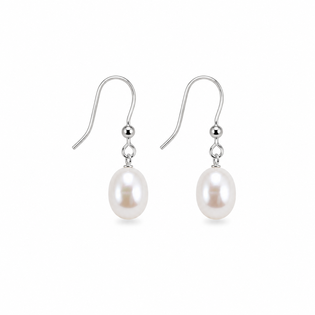 Classic Teardrop Pearl Bridal Earrings Wedding