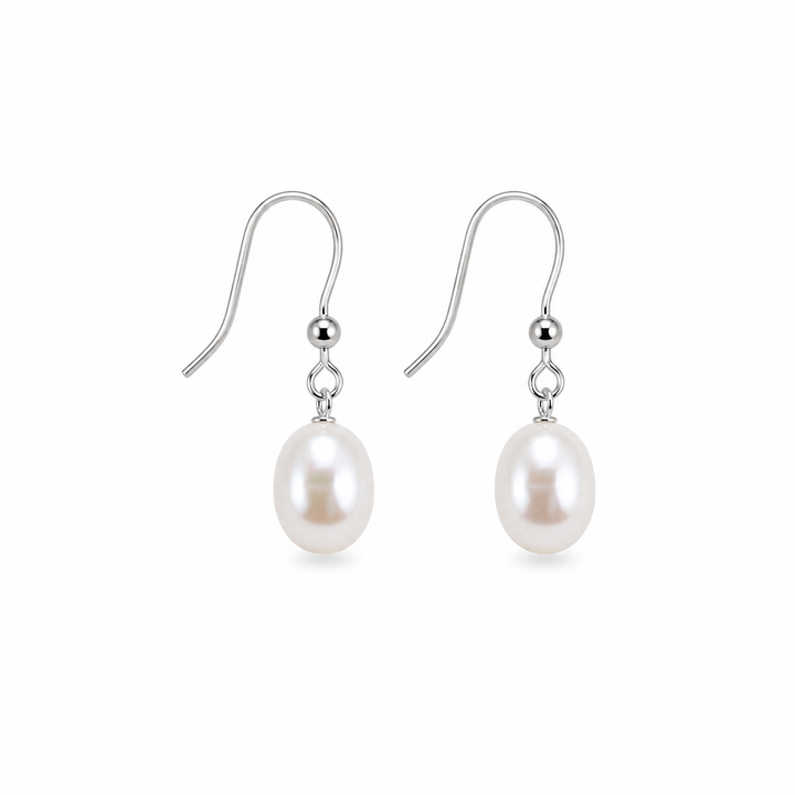 Classic Teardrop Pearl Bridal Earrings Wedding