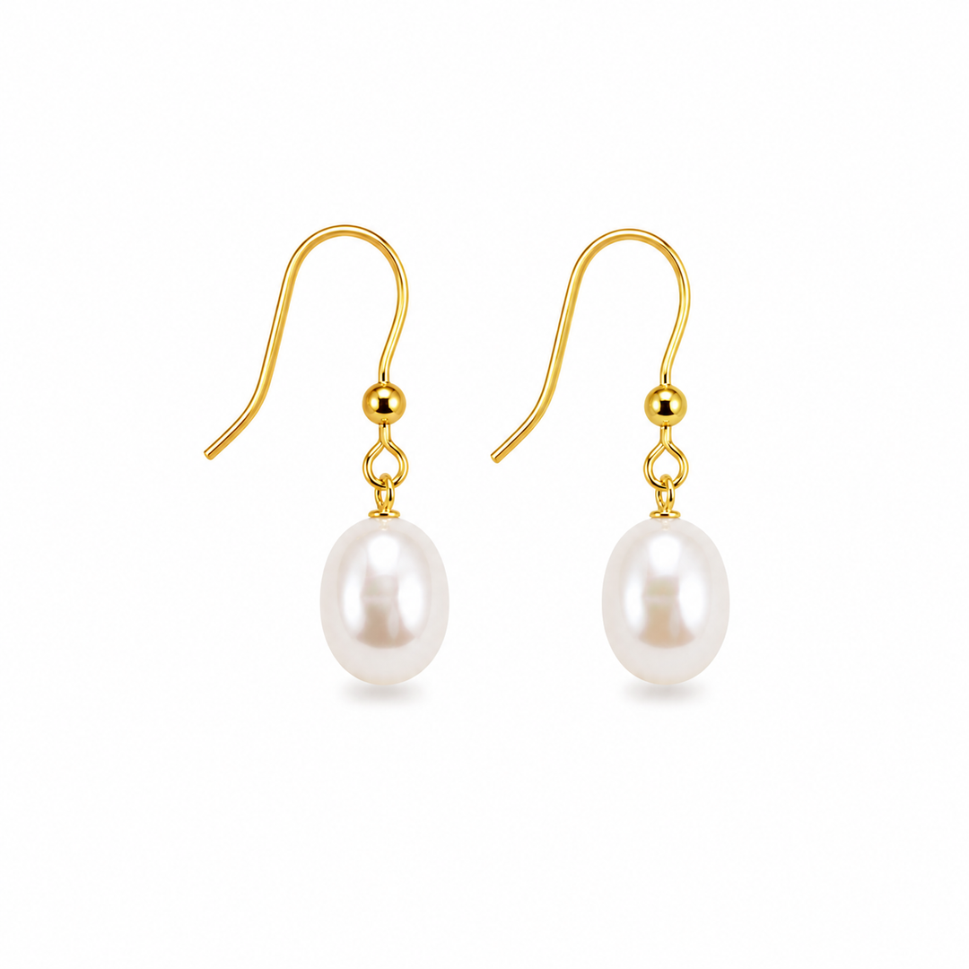 Classic Teardrop Pearl Bridal Earrings Wedding