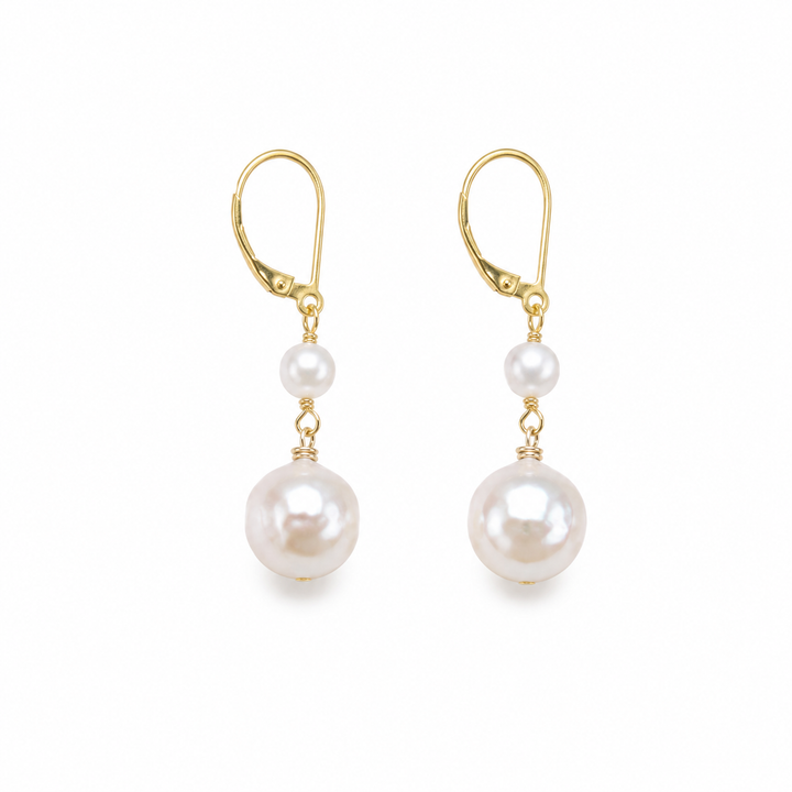 Genuine Baroque Bridal Pearl Drop Earring