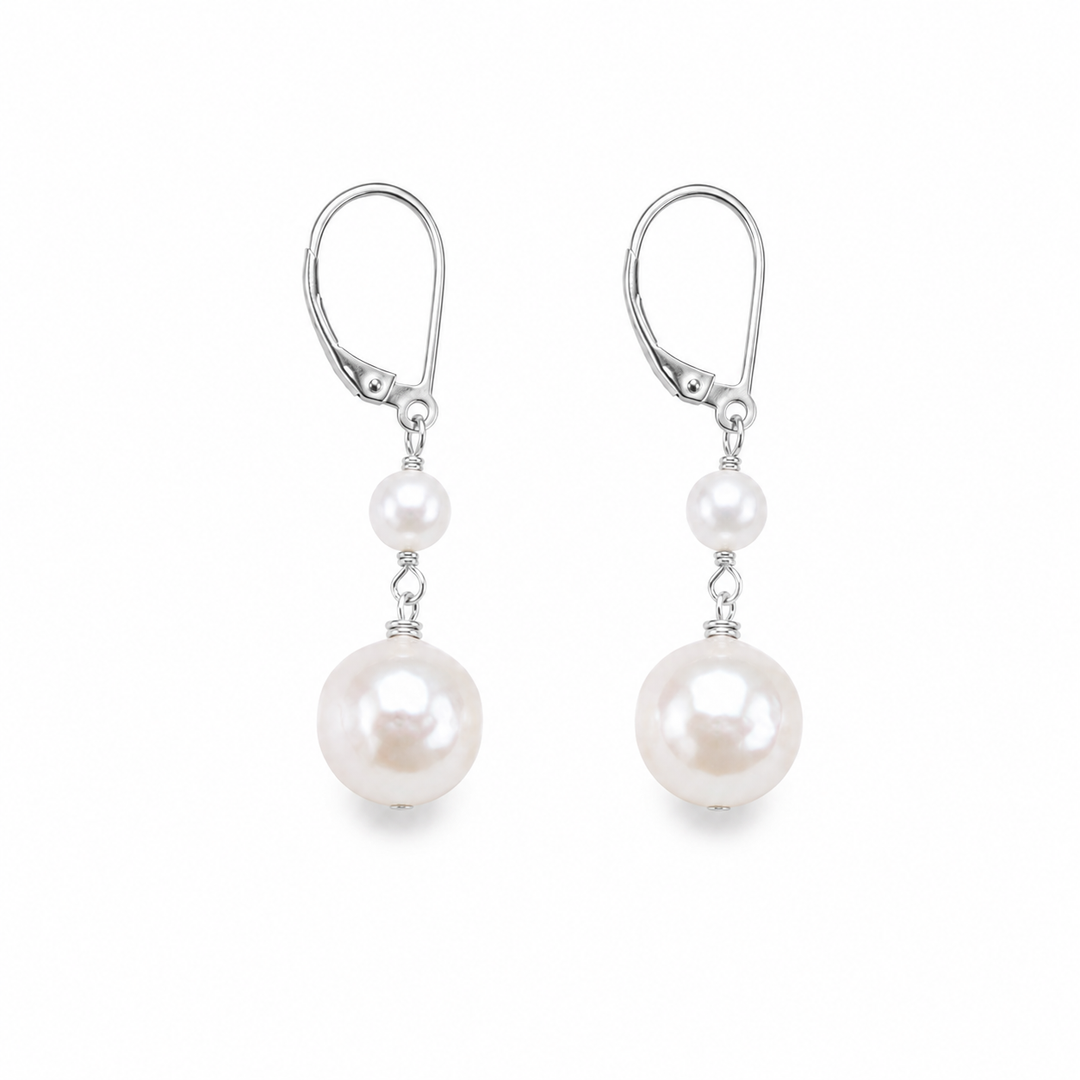 Genuine Baroque Bridal Pearl Drop Earring