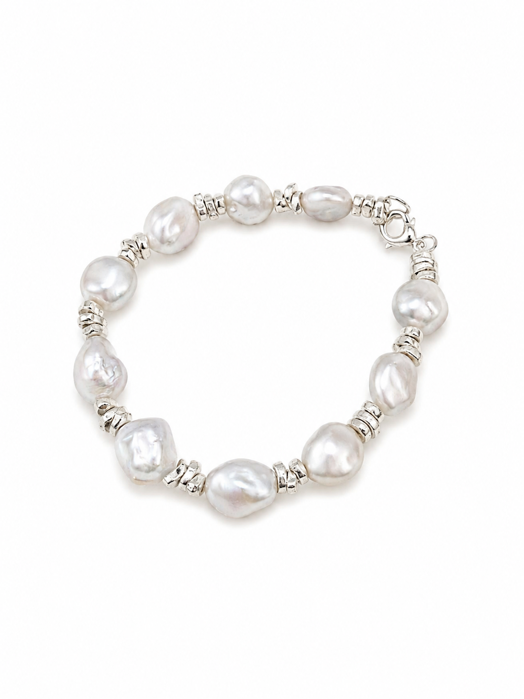 Genuine Baroque Pearls Beaded Bridal Bracelet