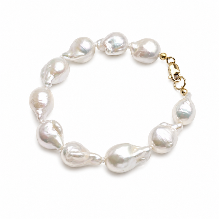 Genuine Large Baroque Pearls Bracelet