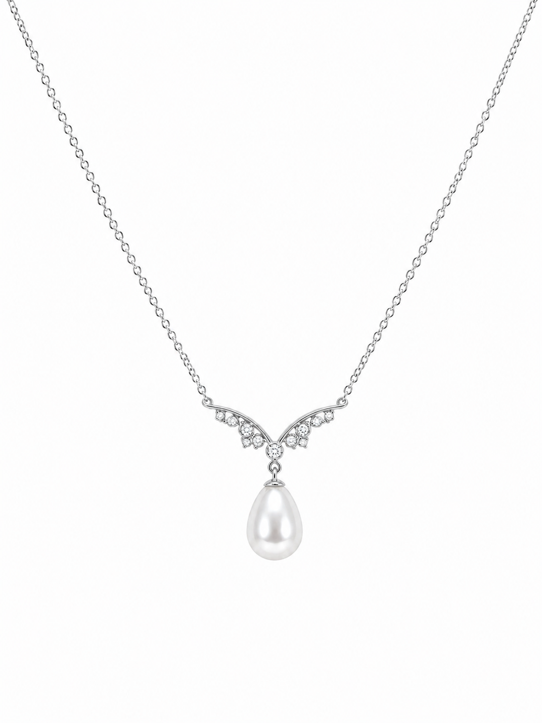18K Gold Vermeil Teardrop Pearl Necklace for Women