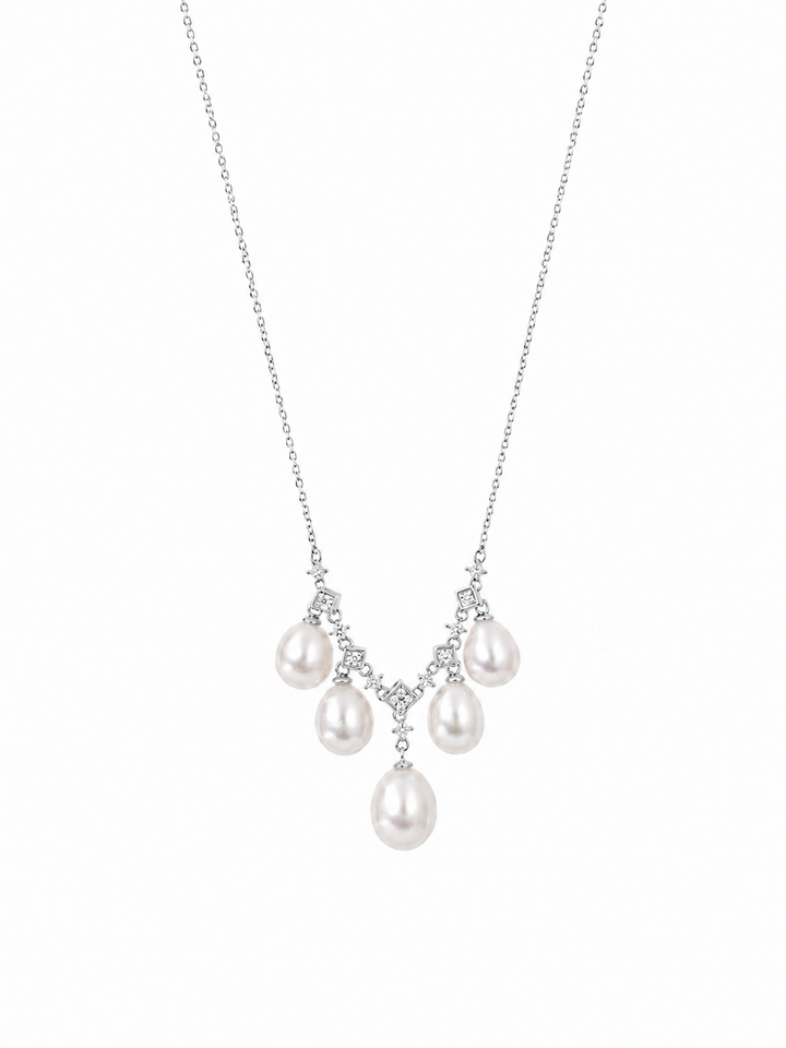18K Gold Vermeil Freshwater Pearl Necklace for Women
