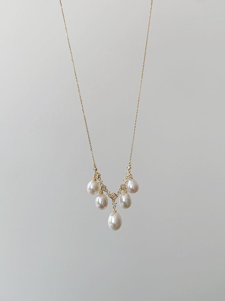 18K Gold Vermeil Freshwater Pearl Necklace for Women