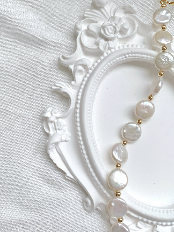 Genuine Coin Baroque Pearls Beaded Bracelet